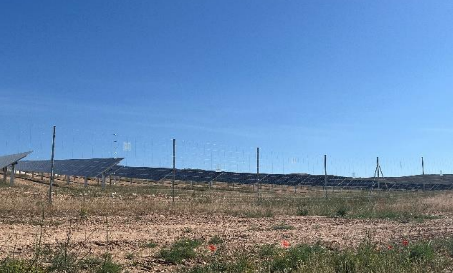Vista aérea de Planta Solar Fotovoltaica Aguasvivas