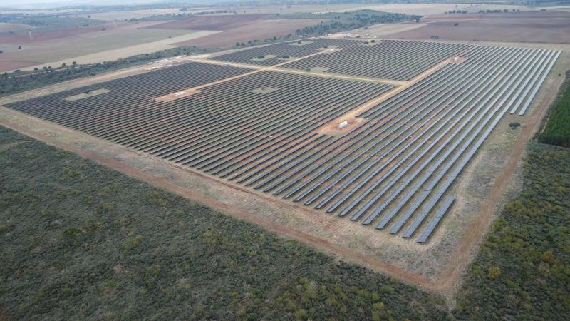 Vista aérea de Planta Solar Fotovoltaica Aquarii Solar