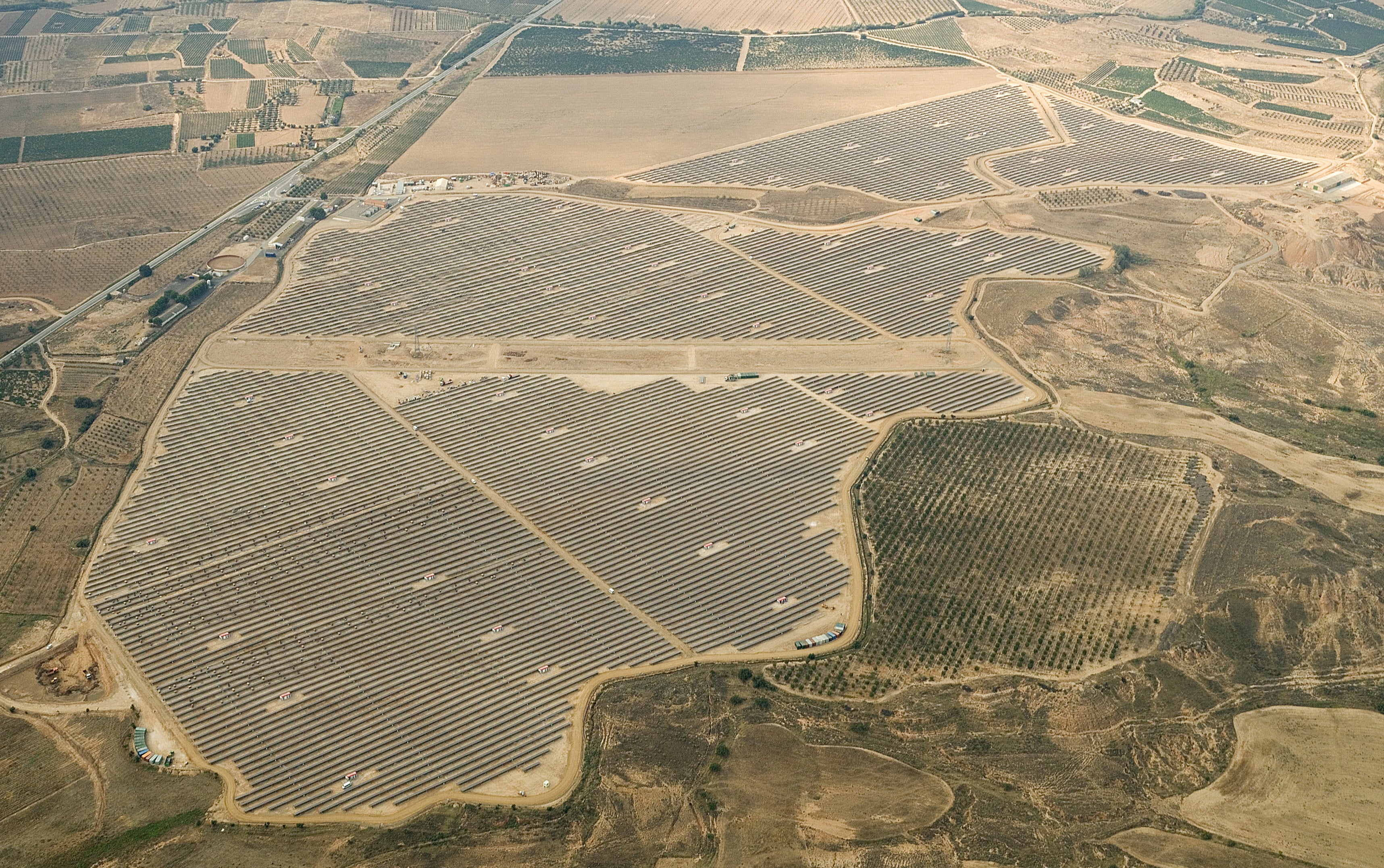 Vista aérea de Planta Solar Fotovoltaica Arnedo I