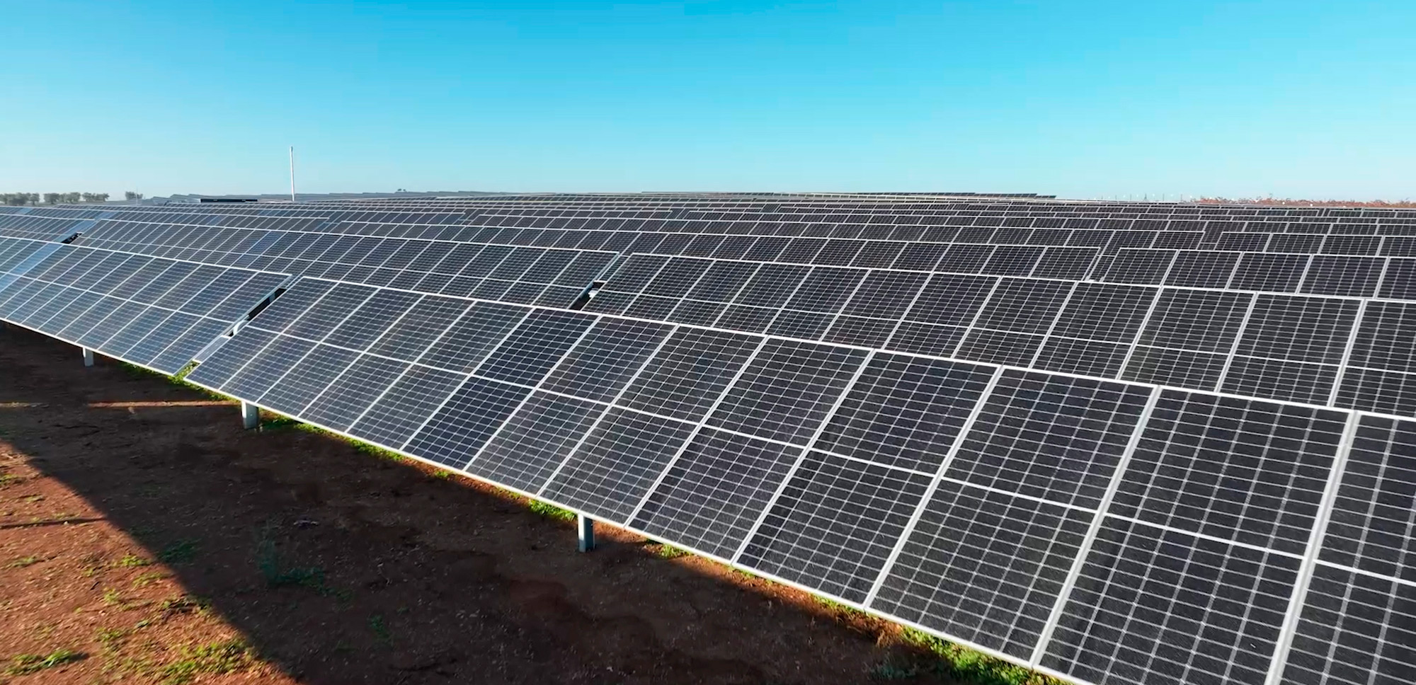 Vista aérea de Planta Solar Fotovoltaica Ayora I