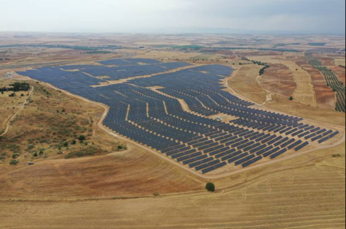 Vista aérea de Planta Solar Fotovoltaica Bargas