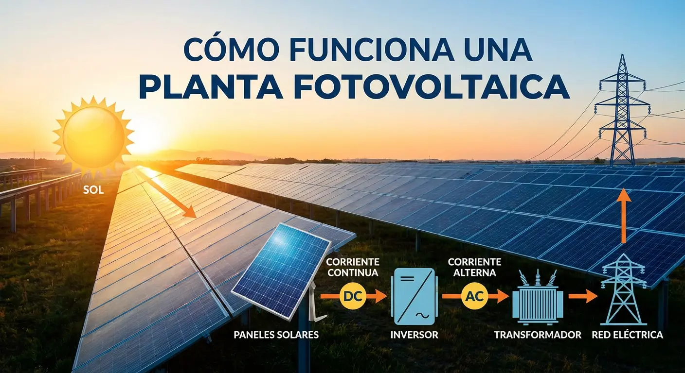 Cómo Funciona una Planta Fotovoltaica: Componentes y Esquema (2025)