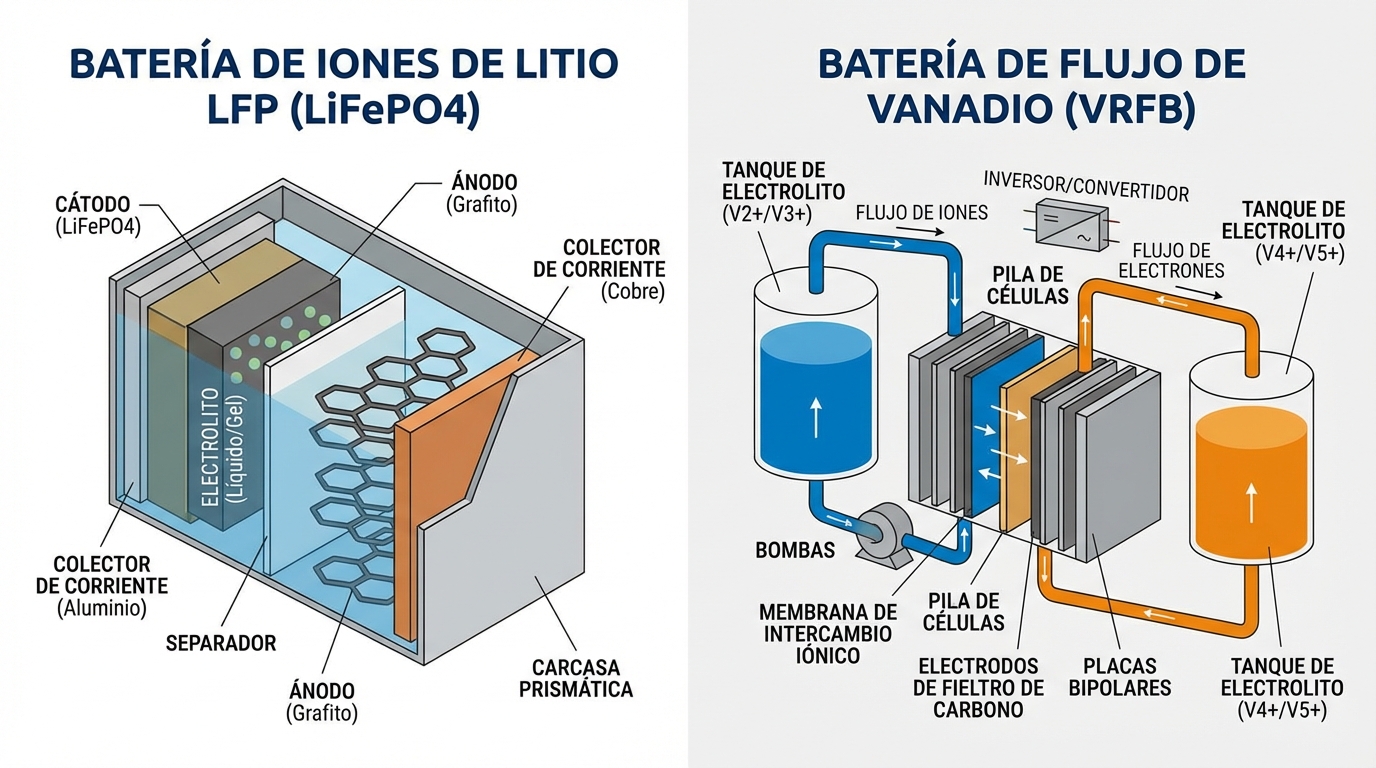 Batteries for Solar Plants in Spain 2026: BESS vs Flow Batteries - Which to Choose