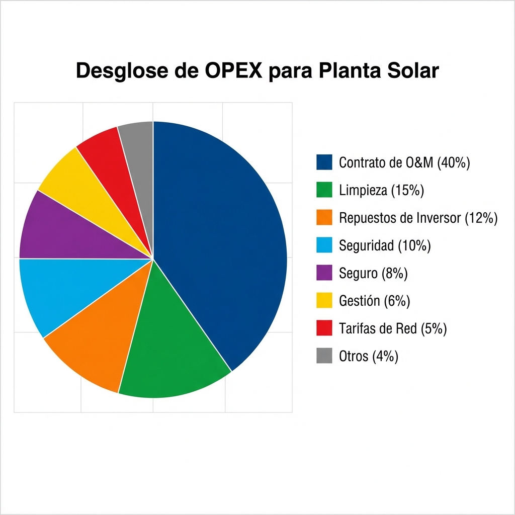 Pie chart with OPEX cost distribution
