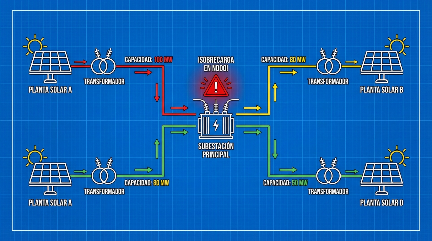 Grid saturation diagram with multiple connected plants