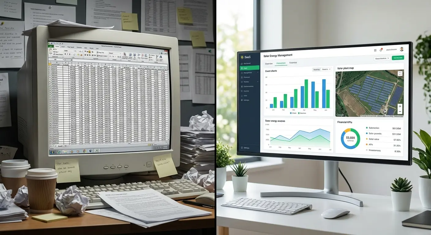 Gestión de Portfolios Solares: Por qué Excel está limitando la rentabilidad de tus activos