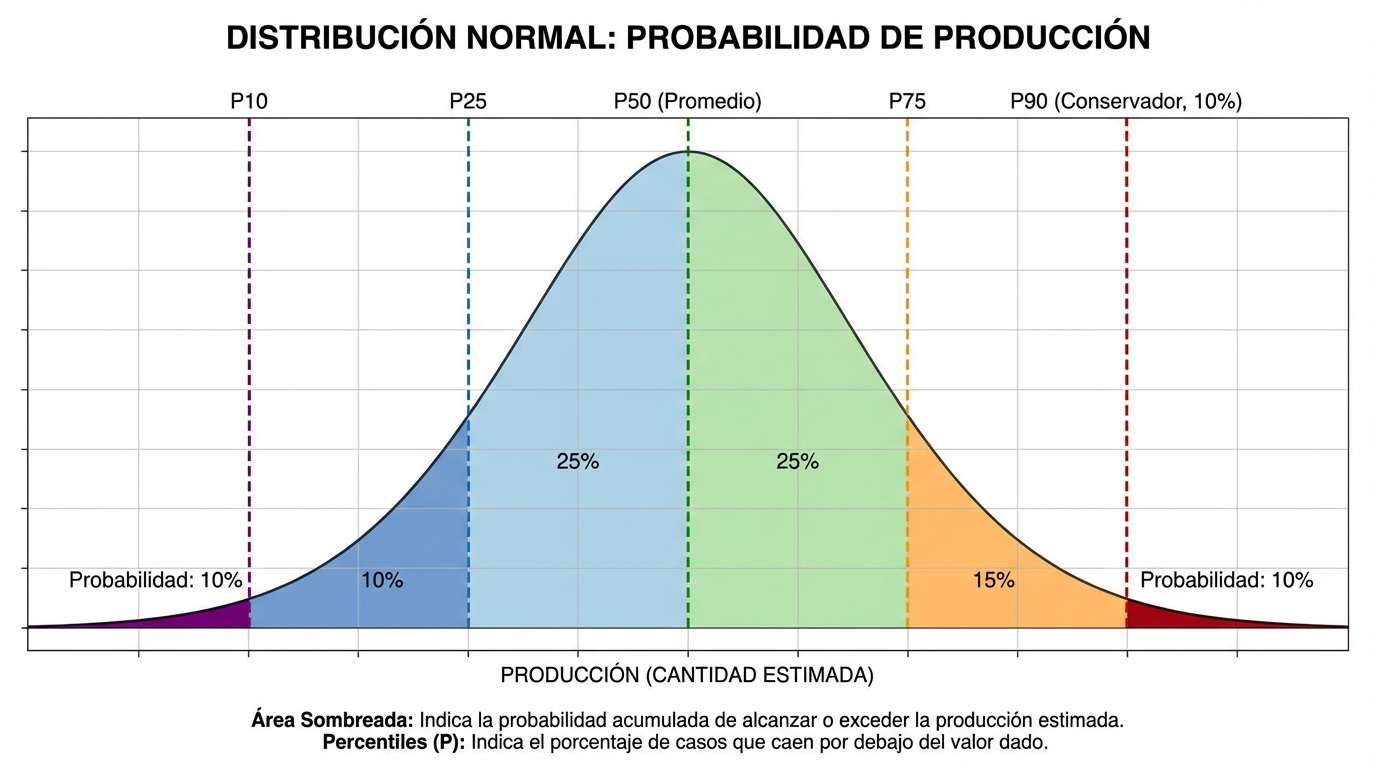 Production percentile distribution curve