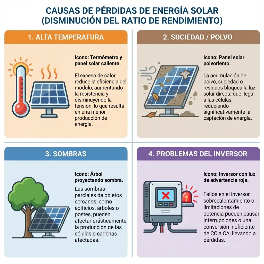 Causas de pérdidas de PR