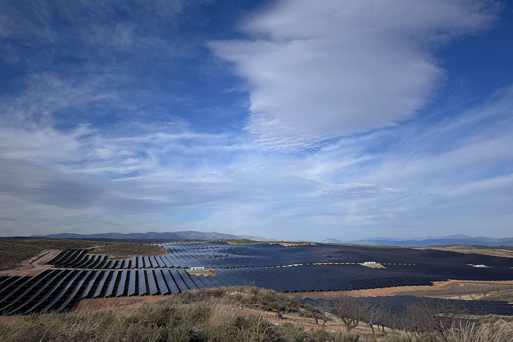 Vista aérea de Planta Solar Fotovoltaica Caparacena