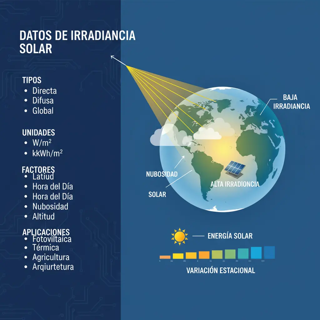 Visualización de datos de irradiancia solar en España