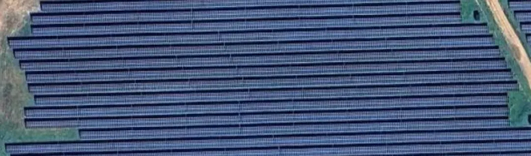 Vista aérea de Planta Solar Fotovoltaica Don Rodrigo 1