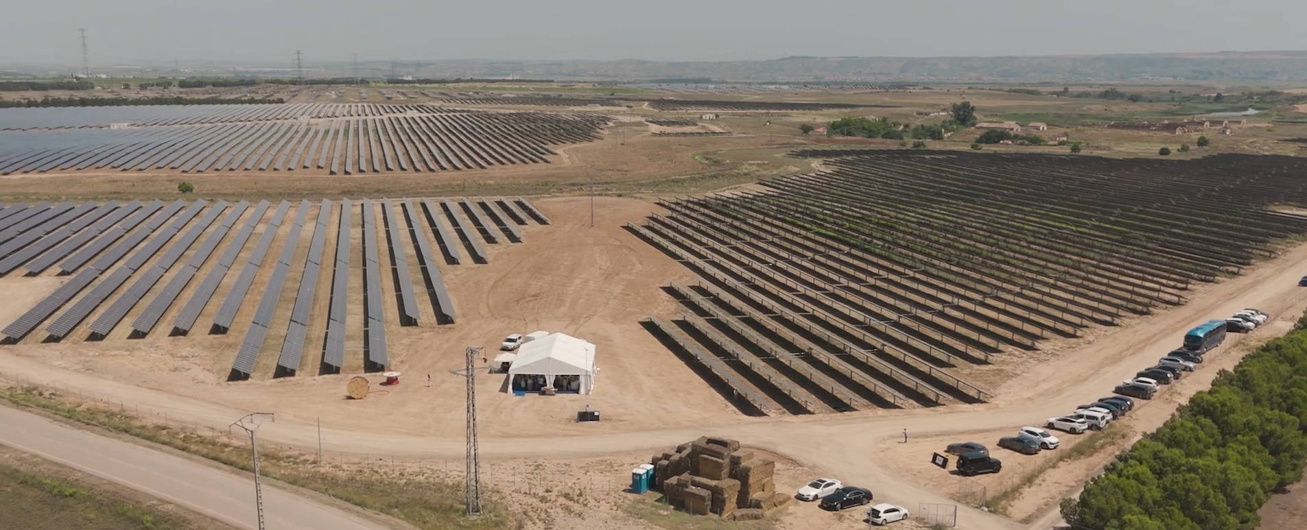 Vista aérea de Planta Solar Fotovoltaica Ebro I