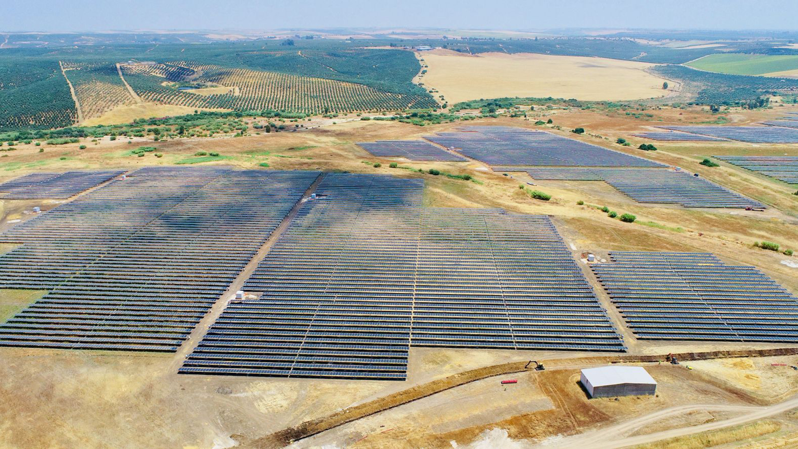 Vista aérea de Planta Fotovoltaica Lirios Solar