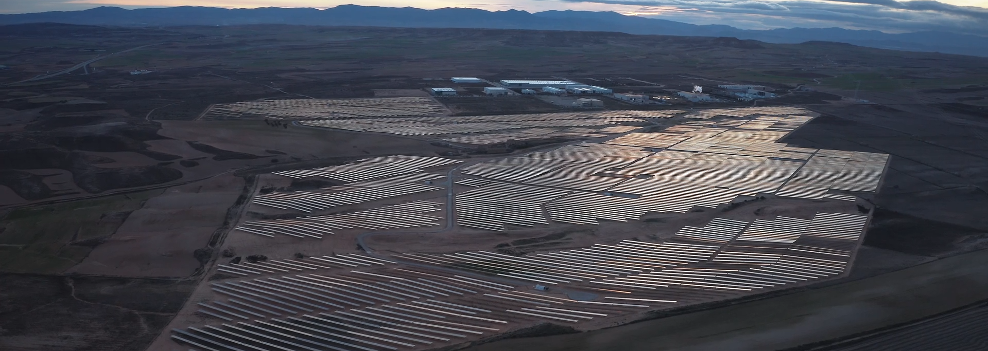 Vista aérea de Planta Solar Fotovoltaica Los Belos