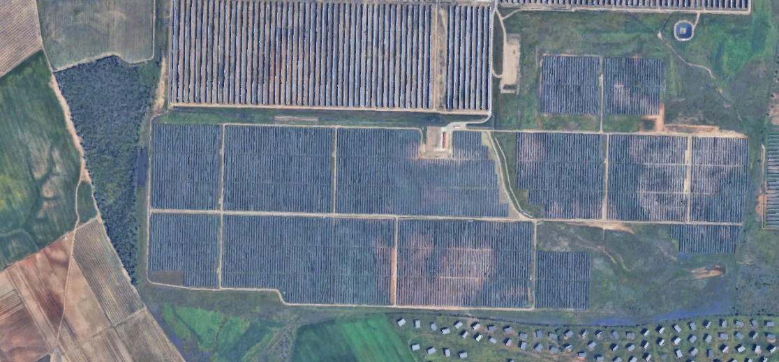 Vista aérea de Planta Solar Fotovoltaica Los Limonetes