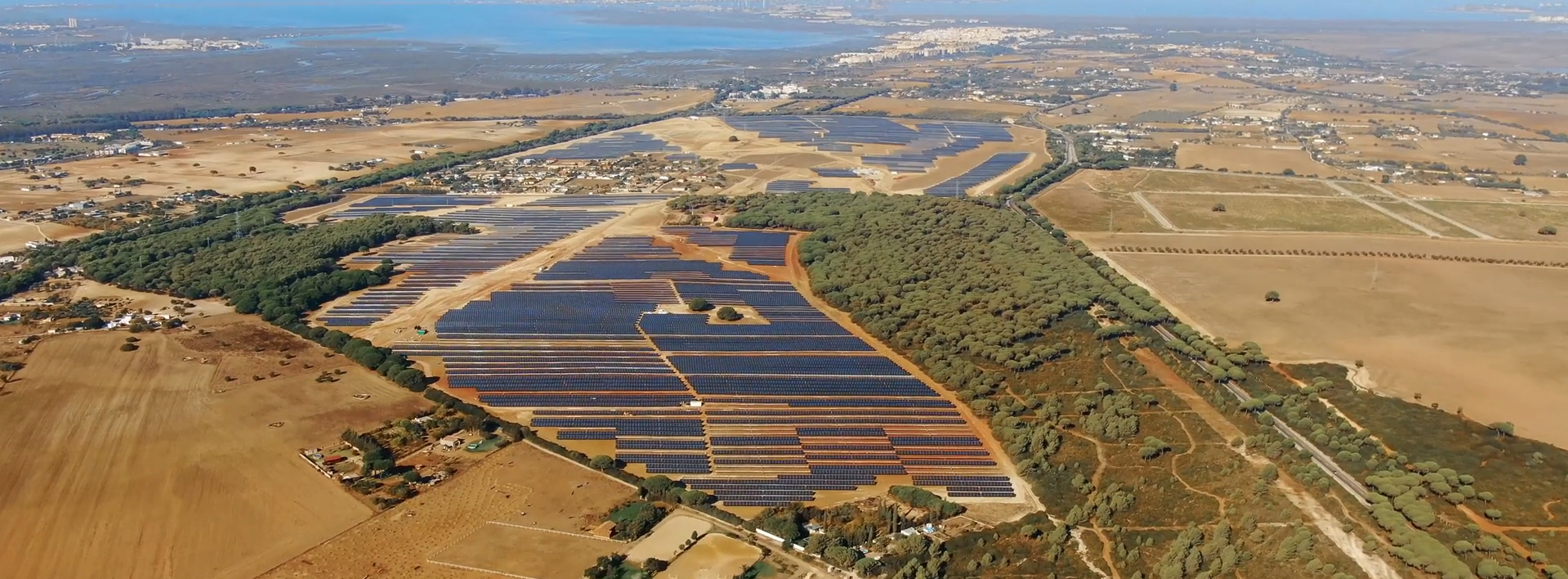 Vista aerea de la planta fotovoltaica Miramundo