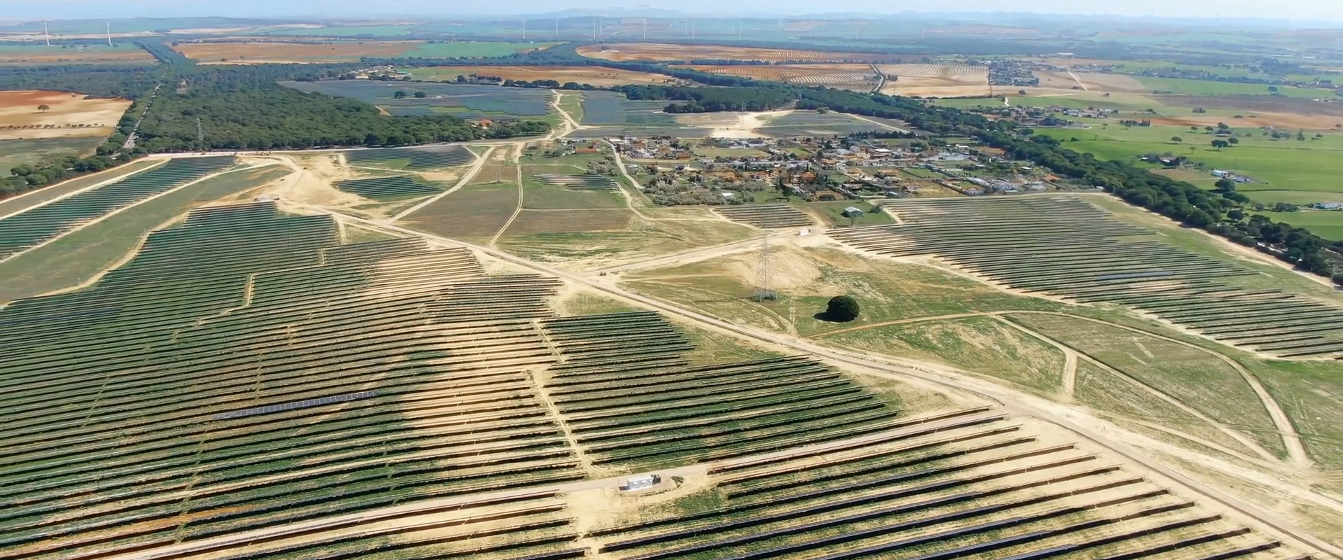 Vista aerea de la planta fotovoltaica Miramundo