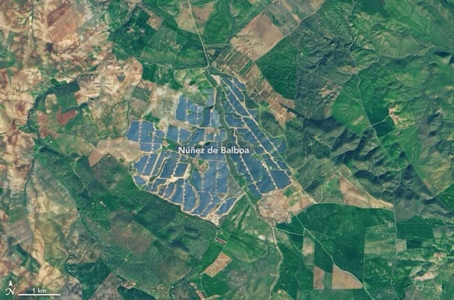 Vista de mapa de la planta solar Nuñez de Balboa