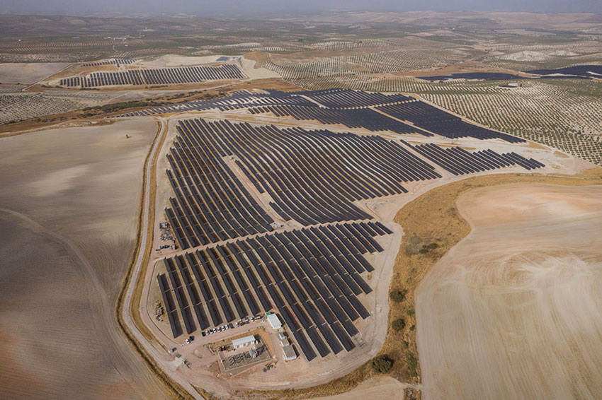 Vista aérea de Planta Solar Fotovoltaica Olivares