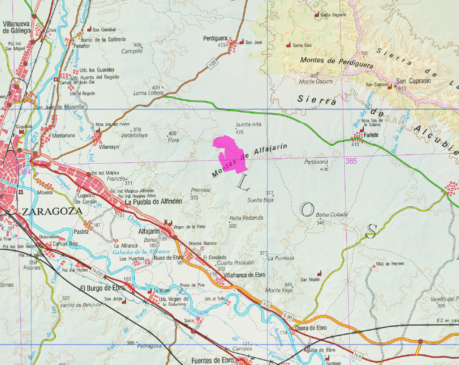 Vista aérea de Planta Solar Fotovoltaica Peñaflor
