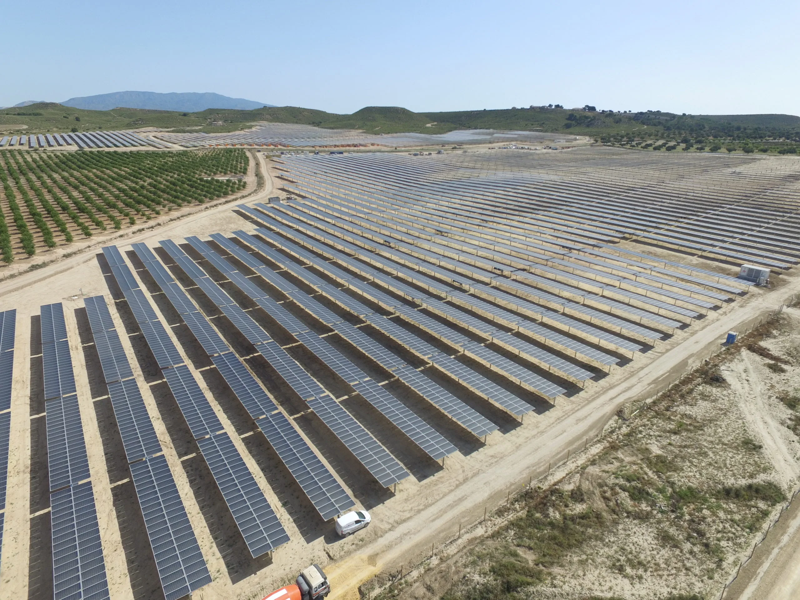Vista aérea de Planta Solar Fotovoltaica La Pinilla