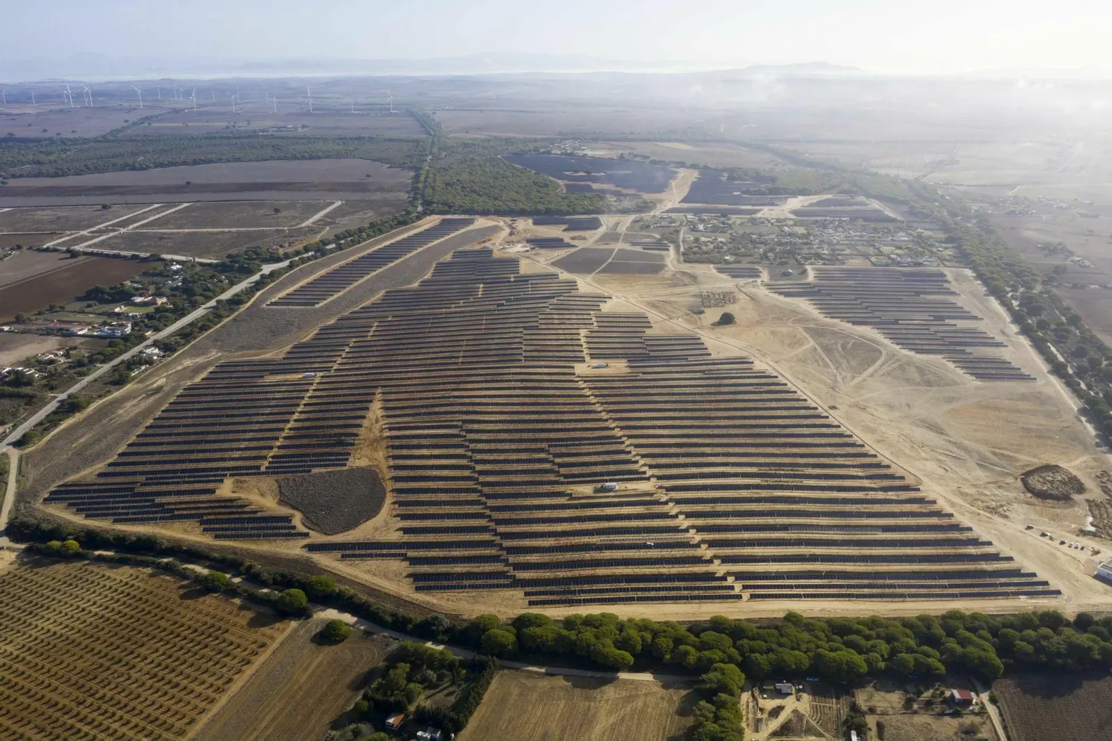 Vista aérea de Planta Solar Fotovoltaica Puerto Real 1