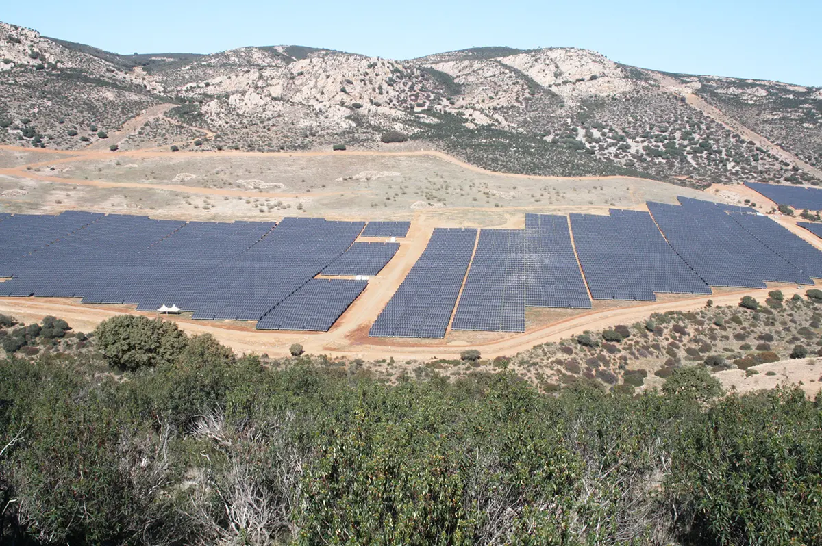 Vista aérea de Planta Solar Fotovoltaica Puertollano II