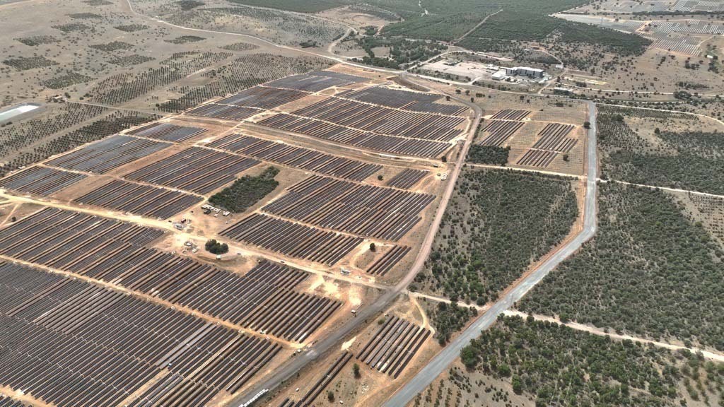 Vista aérea de Planta Solar Fotovoltaica Rocinante
