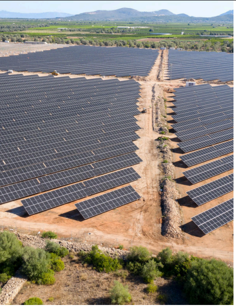 Vista aérea de Planta Solar Fotovoltaica San Jorge