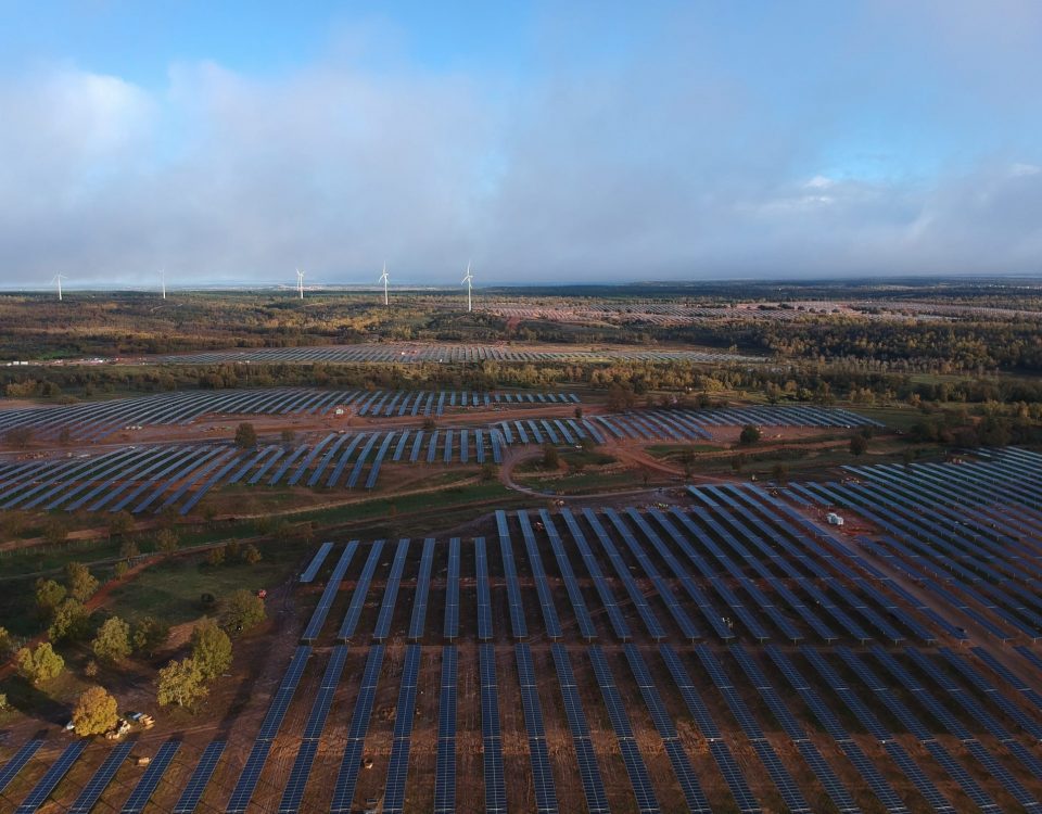 Vista aérea de Planta Solar Fotovoltaica Santiz I