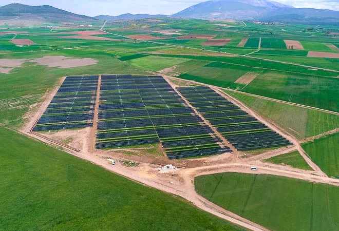 Vista aérea de Planta Solar Fotovoltaica Trévago Solar 1