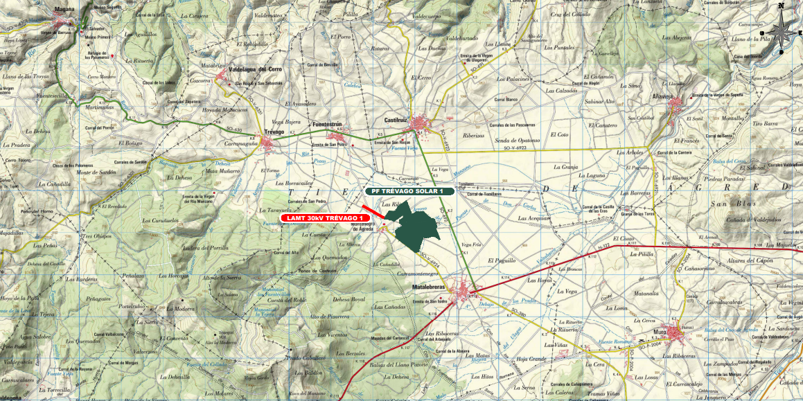 Mapa de la planta Trevago Solar 1
