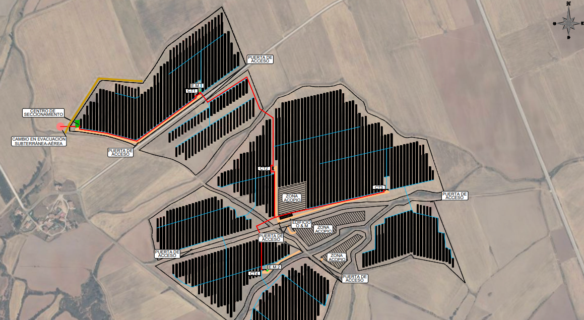 Mapa de la planta Trevago Solar 1 (zoom)
